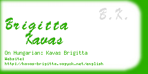 brigitta kavas business card